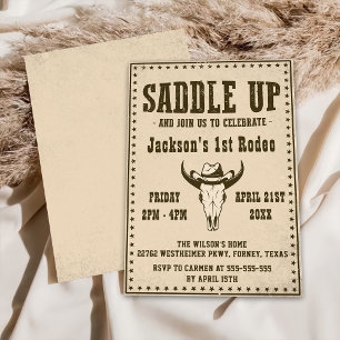 Invitation Western Saddle Up Et Rejoignez-Nous Pour Anniversa
