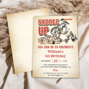 Invitation Western Saddle Up Et Rejoignez-Nous Pour Anniversa