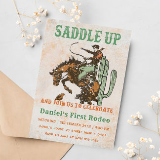 Invitation Western Saddle Up Et Rejoignez-Nous Pour Anniversa
