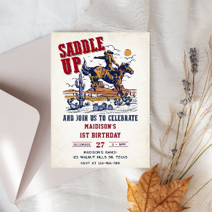 Invitation Western Saddle Up Et Rejoignez-Nous Pour Anniversa