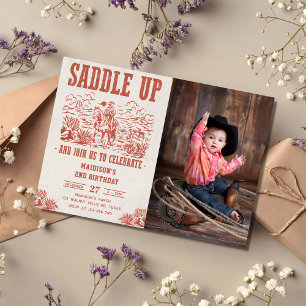 Invitation Western Saddle Up Et Rejoignez-Nous Pour Photo Ann
