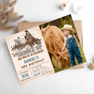 Invitation Western Saddle Up Et Rejoignez-Nous Pour Photo Ann