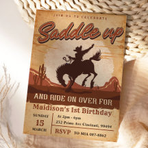 Western Saddup Et Circuler Pour Anniversaire