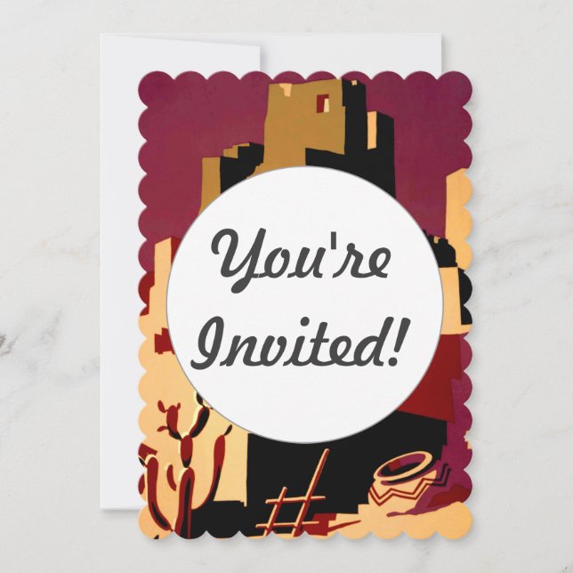 Invitation Western Southwest Pueblo WPA National (Devant)