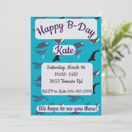 Invitation Whale Happy Birthday