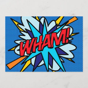 Invitation WHAM Art Pop Livre de Bande Dessinée Rétro Amusant