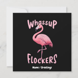 Invitation Whassup Flockers Flamant rose Conception d'un flam