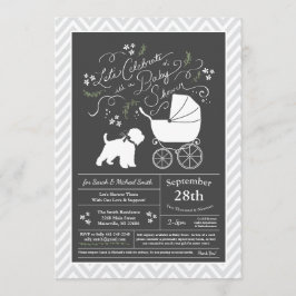 Invitation Wheaten Terrier Baby shower Neutre Sexe