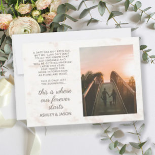 Invitation Where Our Forever Starts Engagement Announcement