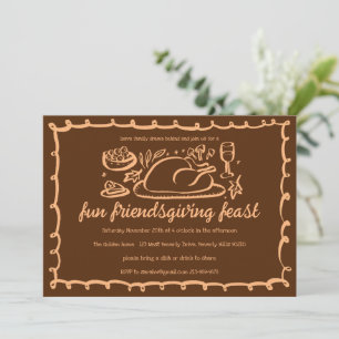 Invitation Whimsgiving Friendsgiving Dîner sur mesure