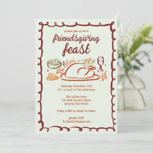 Invitation Whimsgiving Friendsgiving Dîner sur mesure