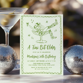 Invitation Whimsical A Tini Un Peu Plus Vieux Vert Anniversai