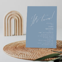 Whimsical Dusty Blue C'est le Baby shower Twins