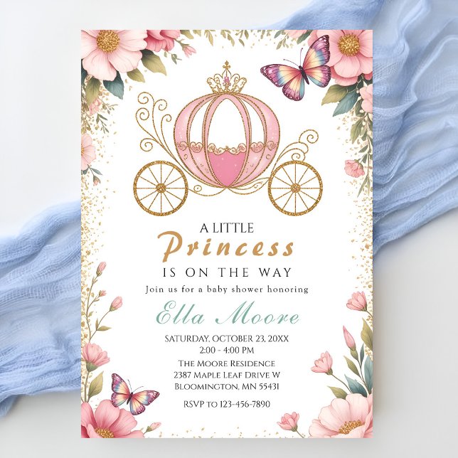 Invitation Whimsical Fairytale Princess Baby Shower (Créateur téléchargé)