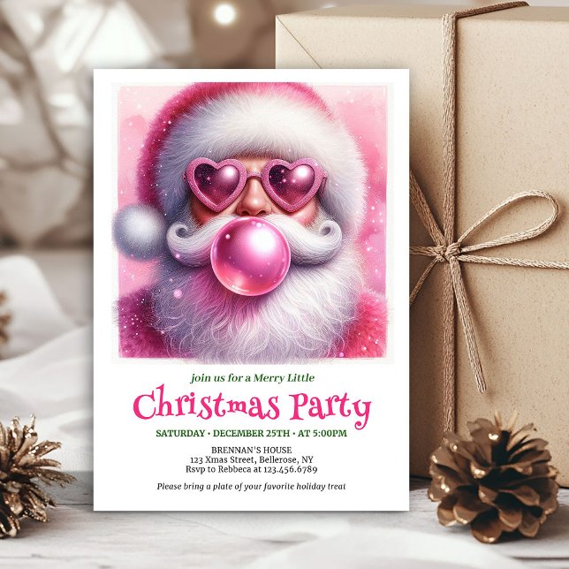Invitation Whimsical Funny Santa Sunglasses Christmas Invites (Whimsical Funny Santa Sunglasses Christmas Invitation

)