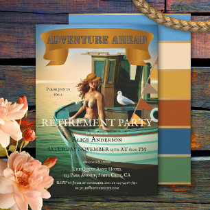 Invitation Whimsical Funny Vintage Mermaid Retraite