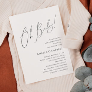 Invitation Whimsical Genre Neutre Oh Bébé! Baby shower