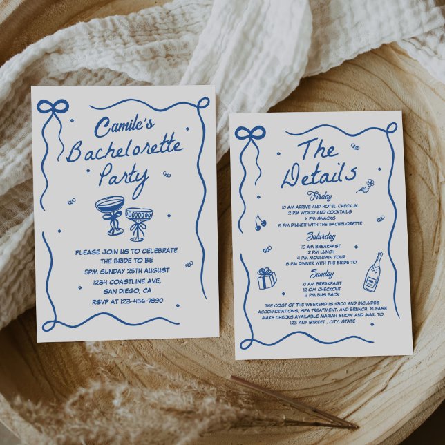 Invitation Whimsical Hand Draktail Bachelorette Party (Créateur téléchargé)