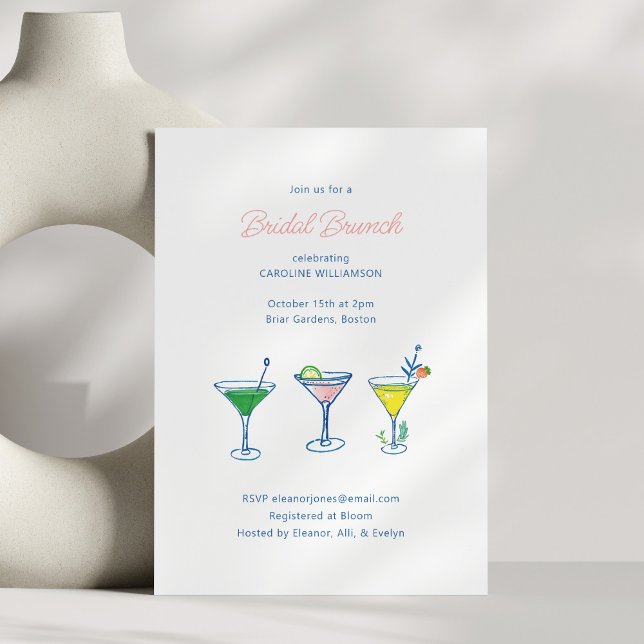 Invitation Whimsical Hand Draktail Bridal Brunch Douche (Créateur téléchargé)