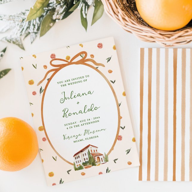 Invitation Whimsical Italien Citrus Mariage (Créateur téléchargé)