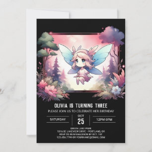 Invitation Whimsical Kids Fairy Anniversaire