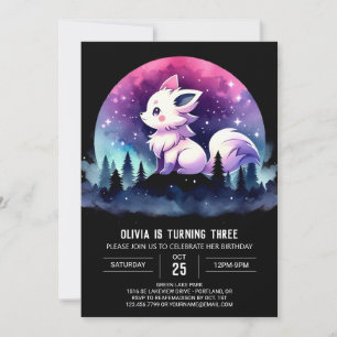 Invitation Whimsical Kids Wolf Anniversaire