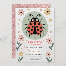 Invitation Whimsical Ladybug Birthday