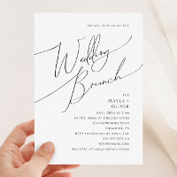 Whimsical minimaliste Script Mariage Brunch