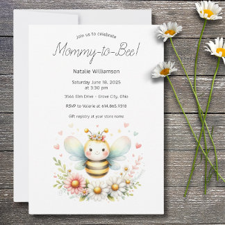 Invitation Whimsical Mommy-to-Bee Baby shower
