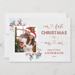 Invitation Whimsical Nos 1ers Noël Comme M. & Mrs Script Phot