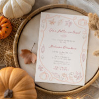 Whimsical Orange Red Fall In Love Fête des mariées