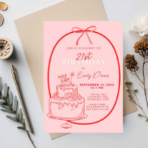 Whimsical Retro Border 21e fête d'anniversaire