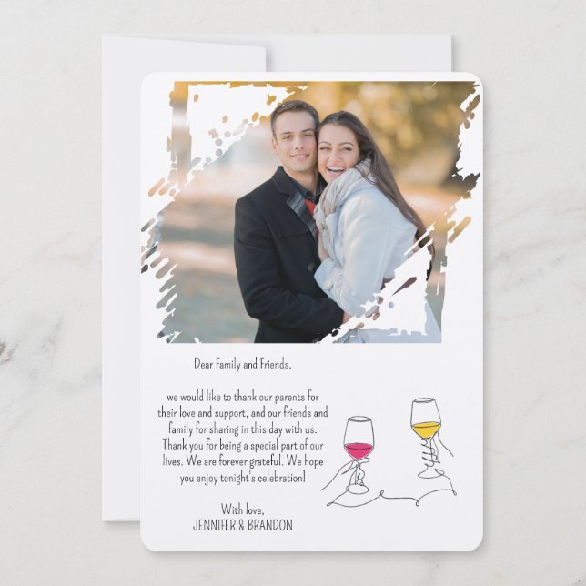Invitation Whimsical Romance Mariage (Dos)