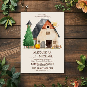 Invitation Whimsical Rustic Mariage de ferme