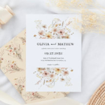 Whimsical Rustique Beige Meadow Fleur sauvage Mari