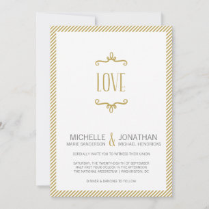 Invitation Whimsical Simple Mariage