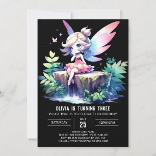 Invitation Whimsy Design Fairy Anniversaire