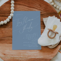 Whimsy Dusty Bleu Baby shower humain minuscule