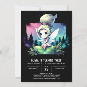 Invitation Whimsy Little Fairy Anniversaire