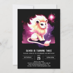 Invitation Whimsy Little Lion Anniversaire
