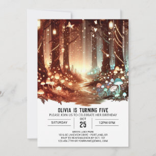 Invitation Whimsy Sweet Woodland Digital Anniversaire