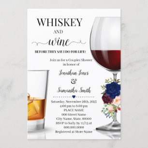Invitation Whiskey de la marine et du vin avant que je ne pre