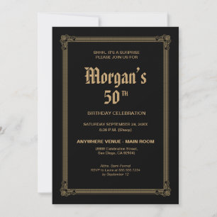 Invitation Whisky 50e Anniversaire Surprise Noir O
