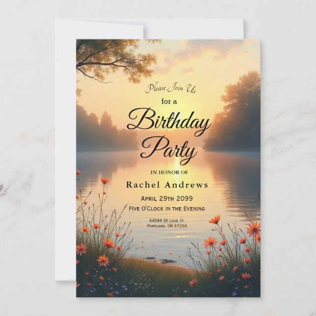 Invitation Whispers au bord de l'eau (Devant)