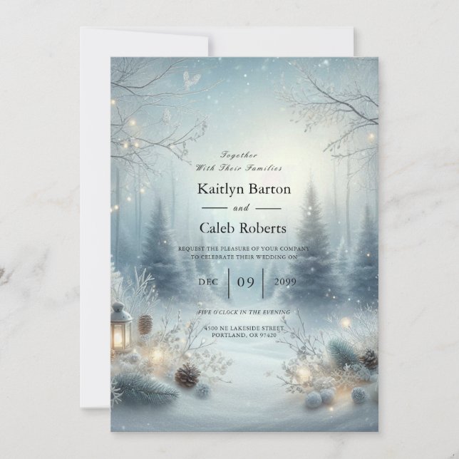 Invitation Whispers d'un solstice d'hiver (Devant)