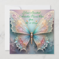 Whispers of Color : Pastel Fractal Butterfly Dream