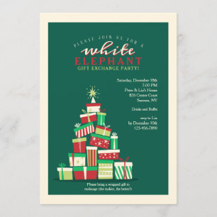 Invitation White Elephant Gift Exchange Party