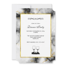 White Gray Marble with Gold Ribbon