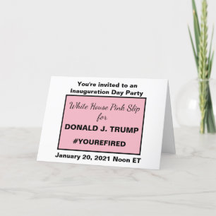 Invitation White House Pink Slip Ides de Trump Téléchargeable