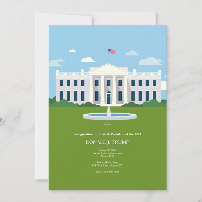 Invitation White House Presidential Inaugural Party (Devant)